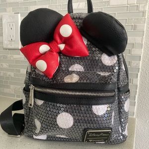 Disney Loungefly Minnie Mouse Sequined Backpack